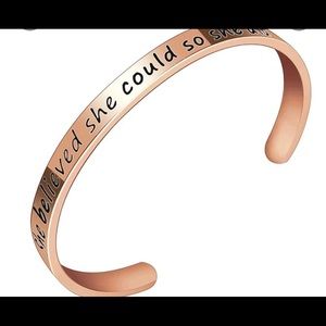 Bracelet “She believed she could ... so she did”